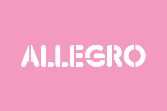 Allegro Display Font for Editorial Design