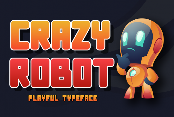 Crazy Robot Font for Creative Craft Projects