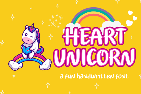 Heart Unicorn Font for Playful Campaign Designs