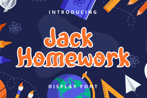 Jack Homework Font for Playful Editorial Design