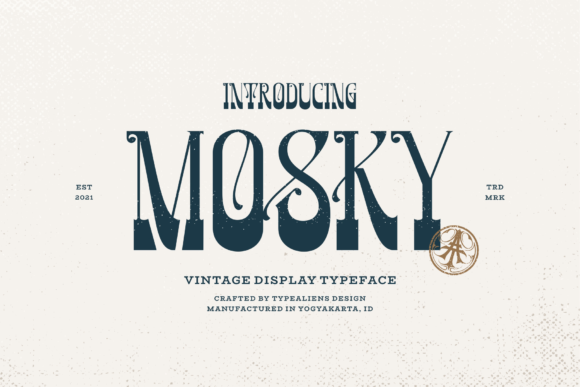 Mosky: A Vintage Display Font for Timeless Branding