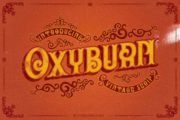 Oxyburn Font for Vintage-Inspired Branding Projects