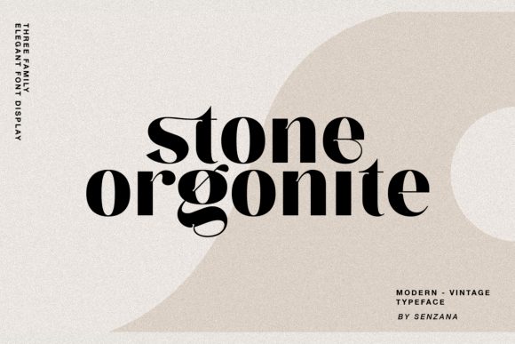 Stone Orgonite: A Display Font for Elegant Editorial Design