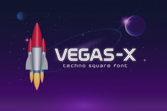 Vegas-X: A Futuristic Display Font for Bold Visuals