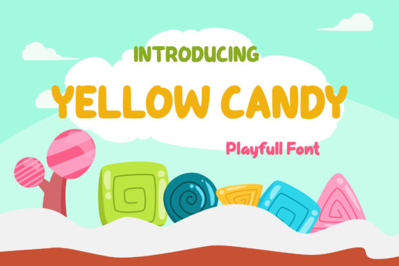 Yellow Candy Font for Creative Craft and Design Projects