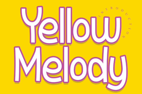 Yellow Melody Display Font for Web Design
